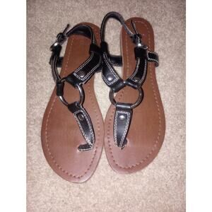 Women's Gap Sandals Black Buckle 6